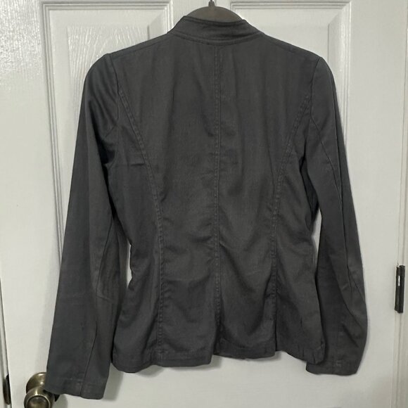 LOFT Grey Military Style Light Jacket - Picture 3 of 8